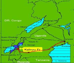 Map of Kalinzu Forest Reserve